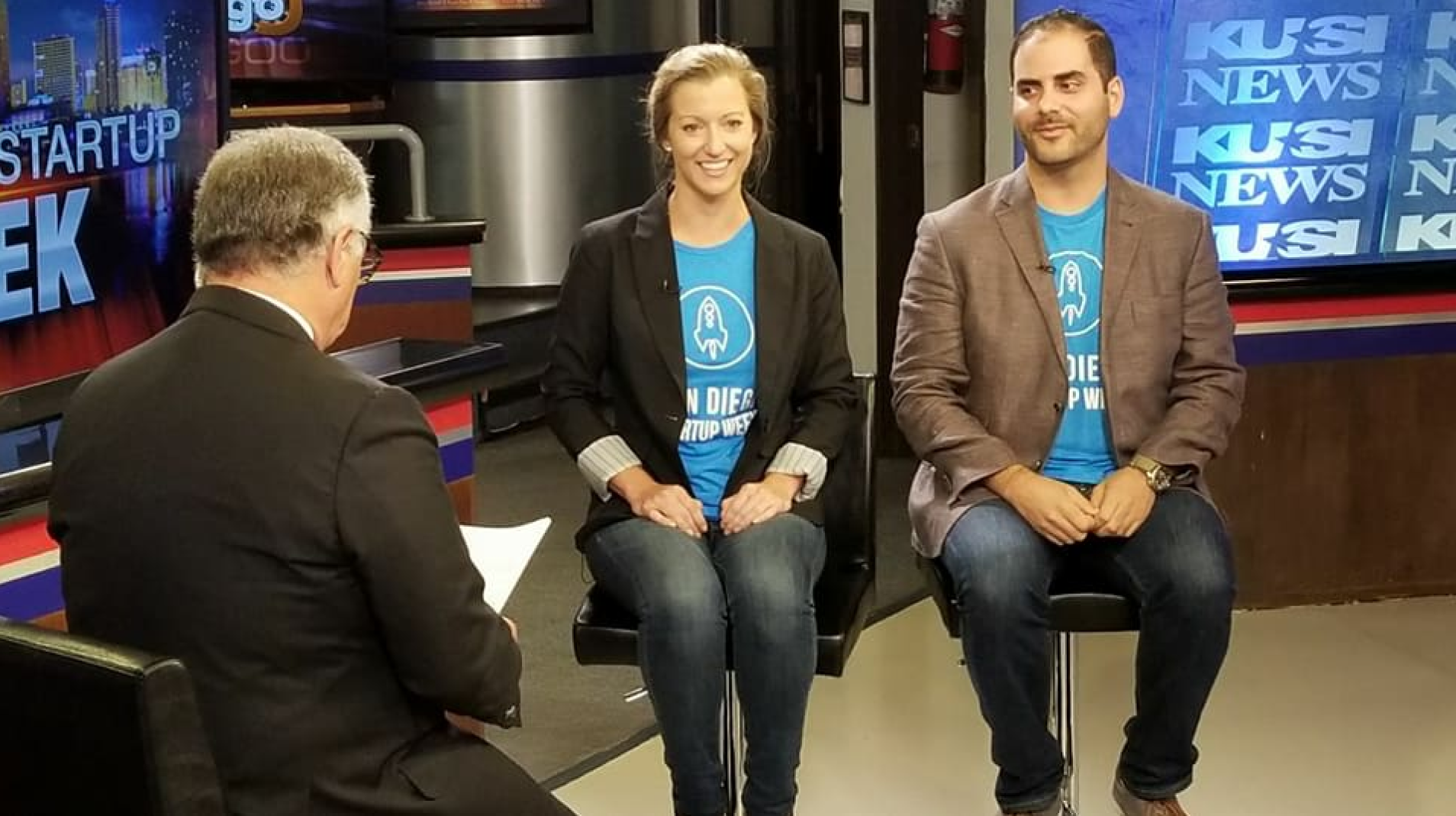 San Diego Startup Week organizers being interviewed on KUSI News
