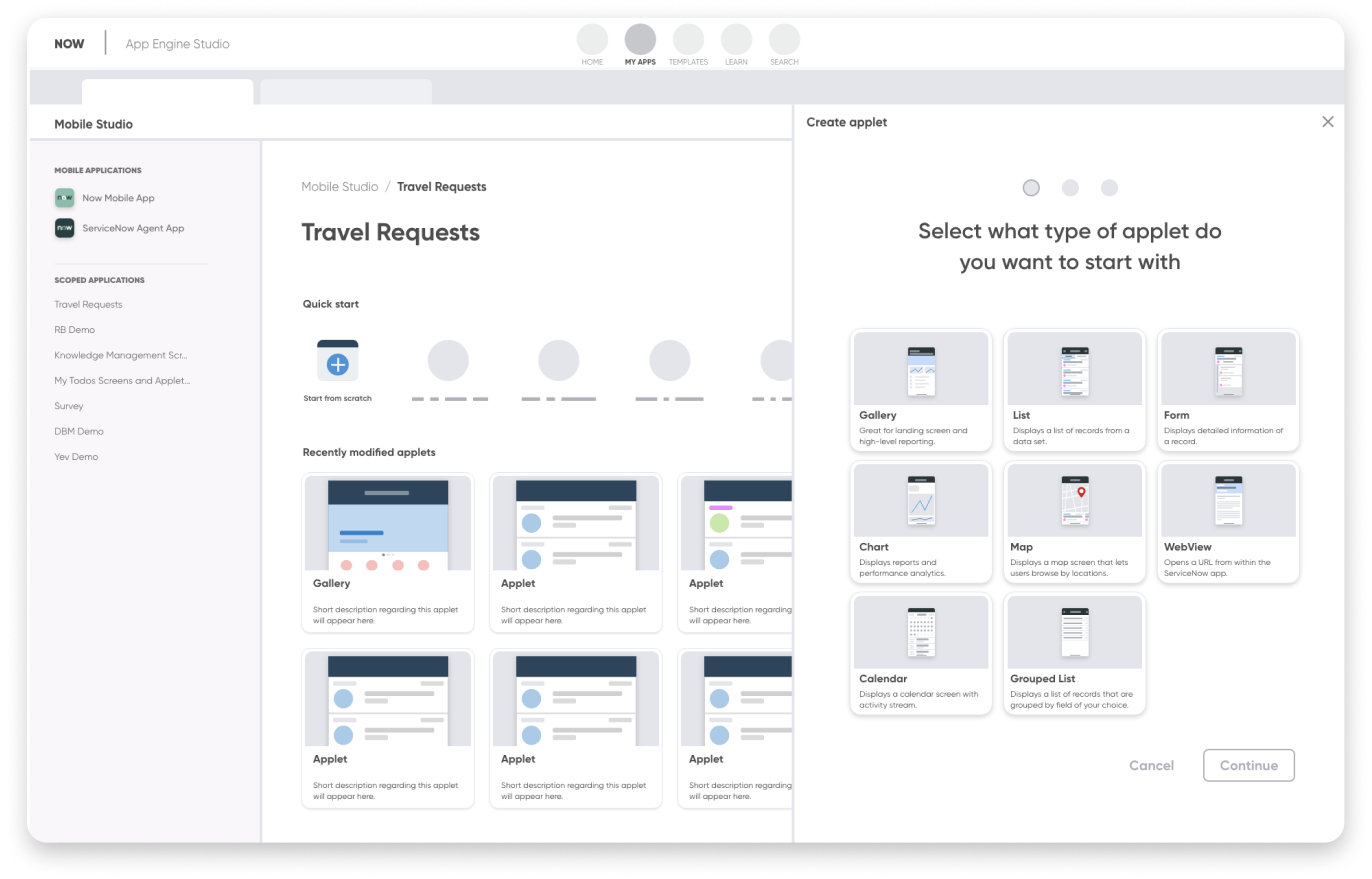 Mobile App Builder Vision 1