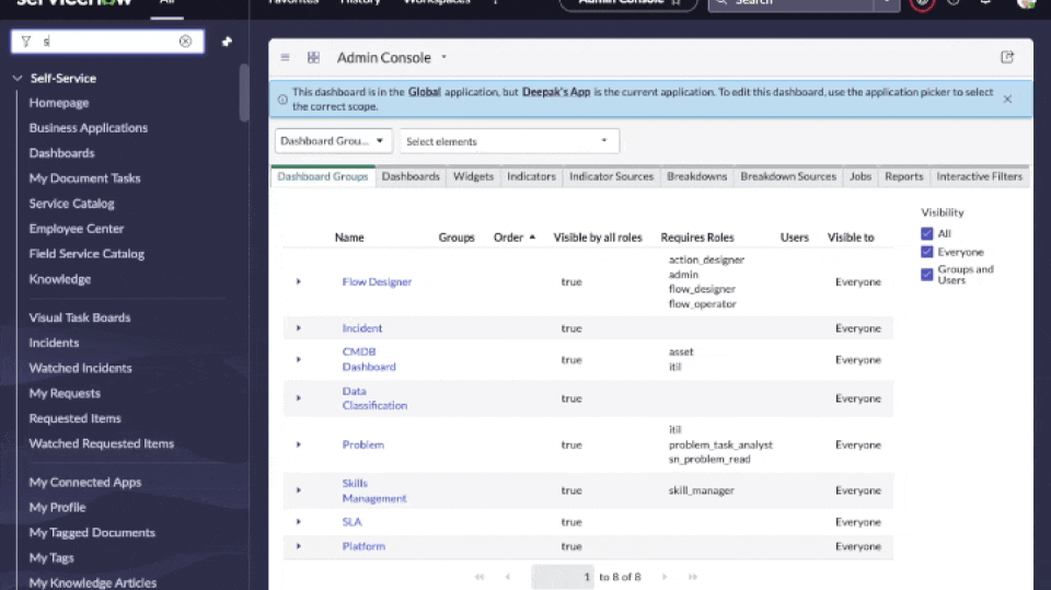 List screen creation through Mobile Platform